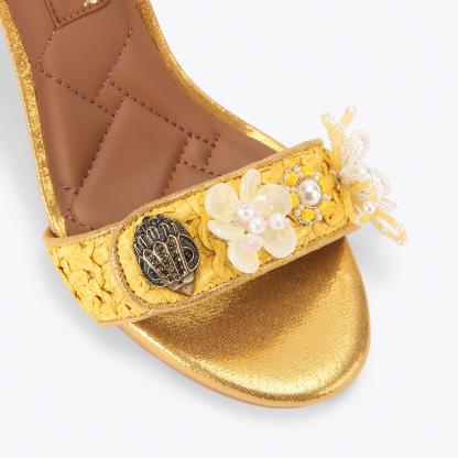 Kurt Geiger London Kensington Langley Raffia Heel - Yellow - view 5