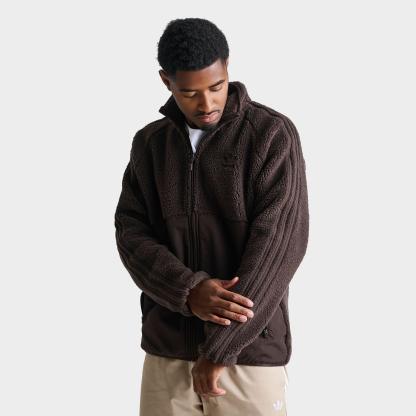 Men's adidas Originals Polar Fleece Full-Zip Jacket - Aurora Coffee