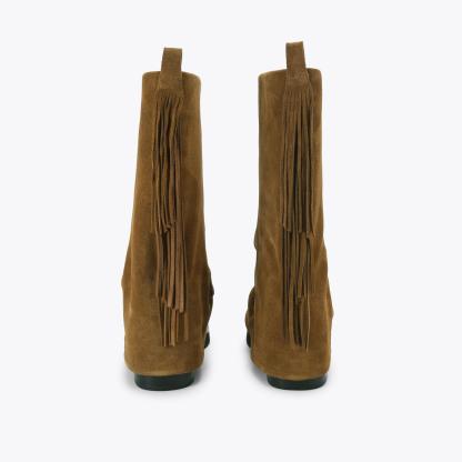 Kurt Geiger London Fringe Gaiter Biker - Brown - view 4