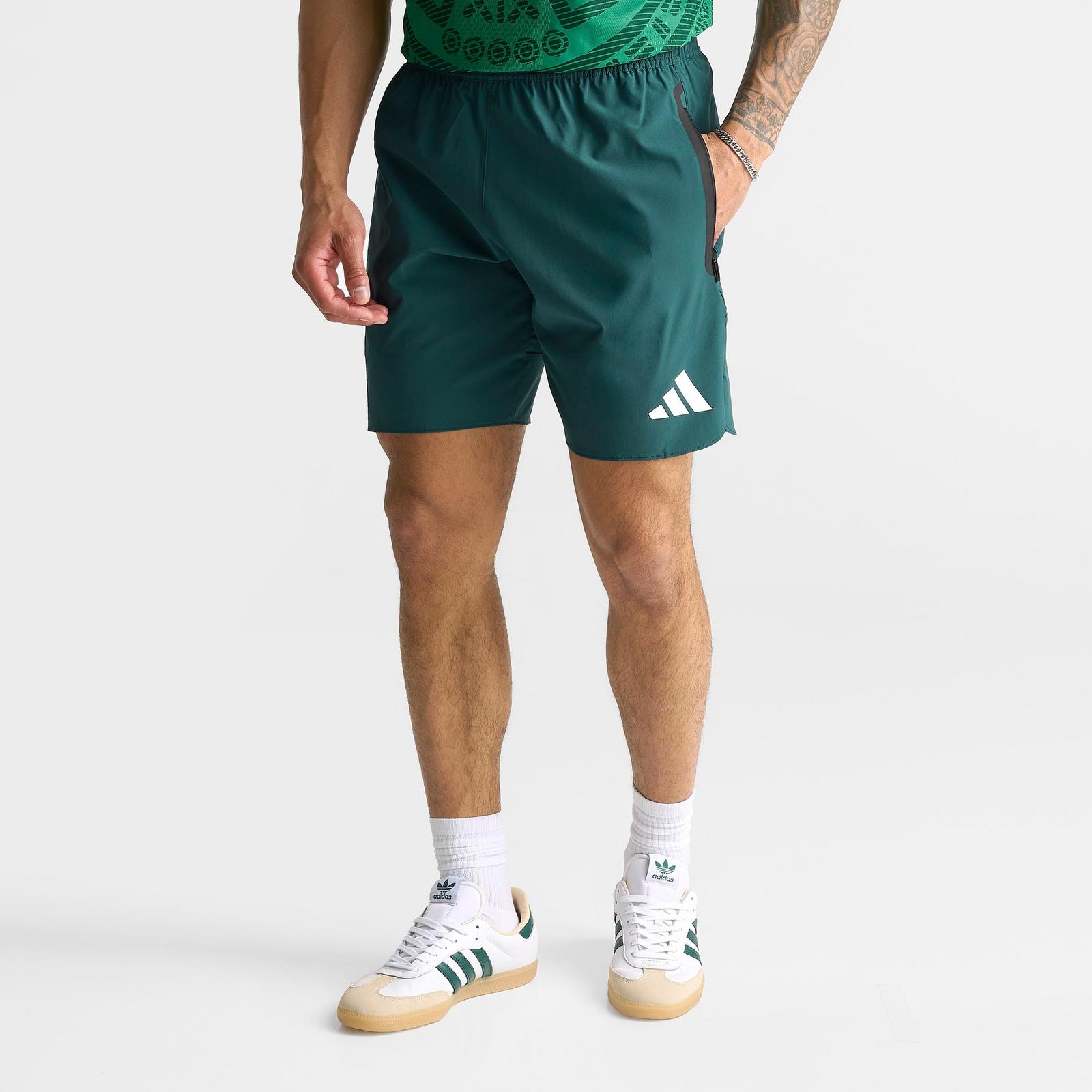 Men's adidas Mexico Soccer Tiro Travel Shorts - Aurora Ivy - view 3
