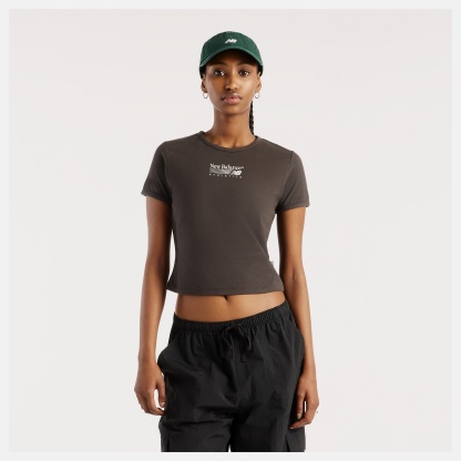 New Balance Trackside Ringer T-Shirt, WT62O4MBBLK