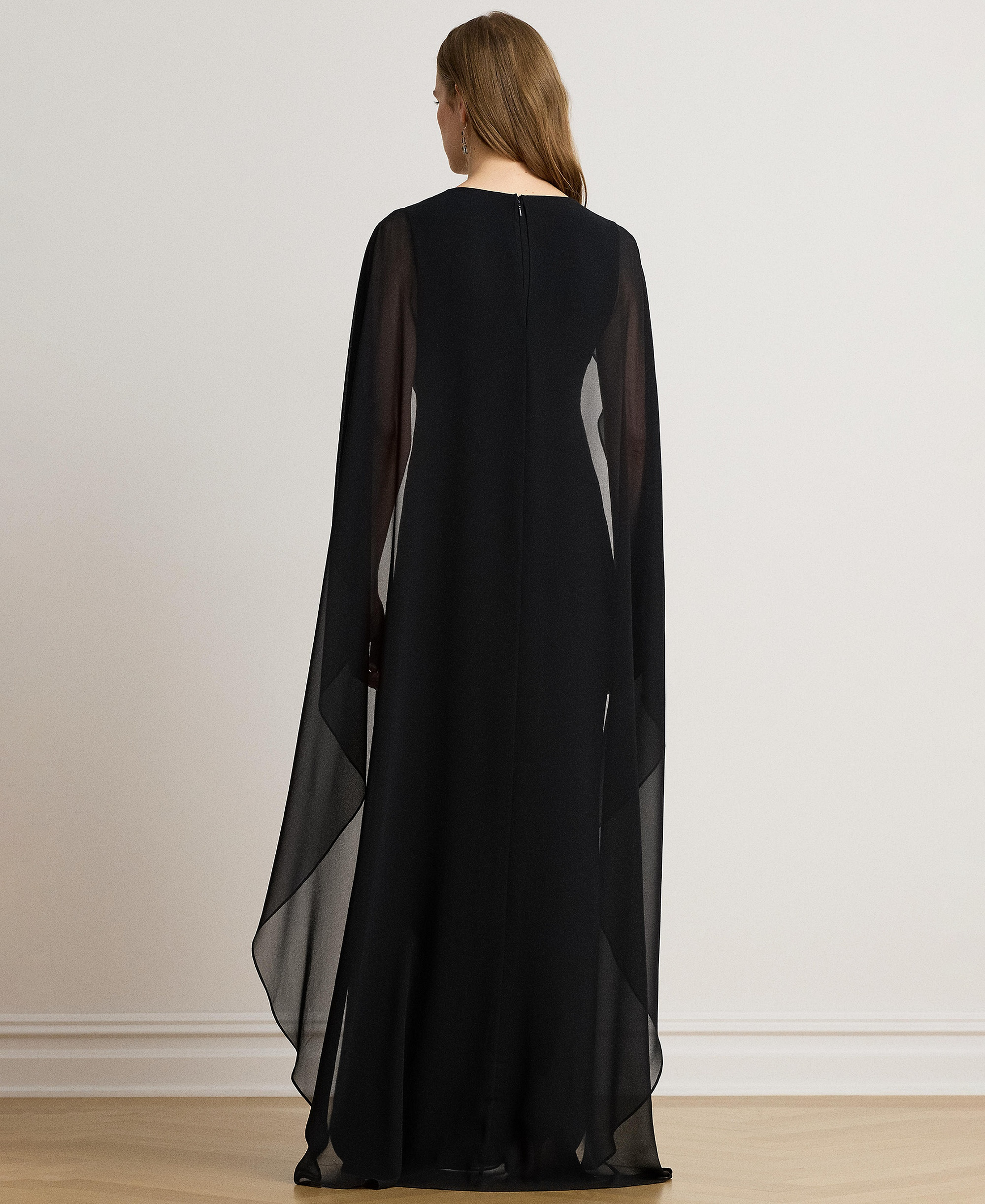 Lauren Ralph Lauren Women's Cape Georgette Gown - Black