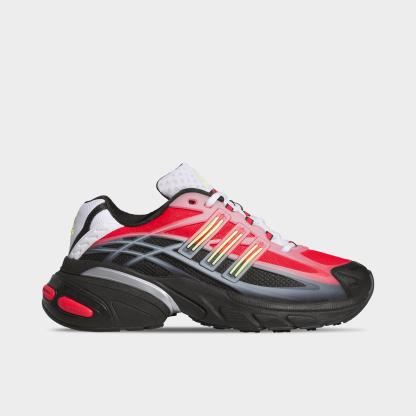 Men's adidas Adistar XLG 2.0 Casual Shoes - Part 1 - Core Black/Cloud White/Collegiate Red/Frozen Lemon - Left shoe facing left. Outside of the shoe.