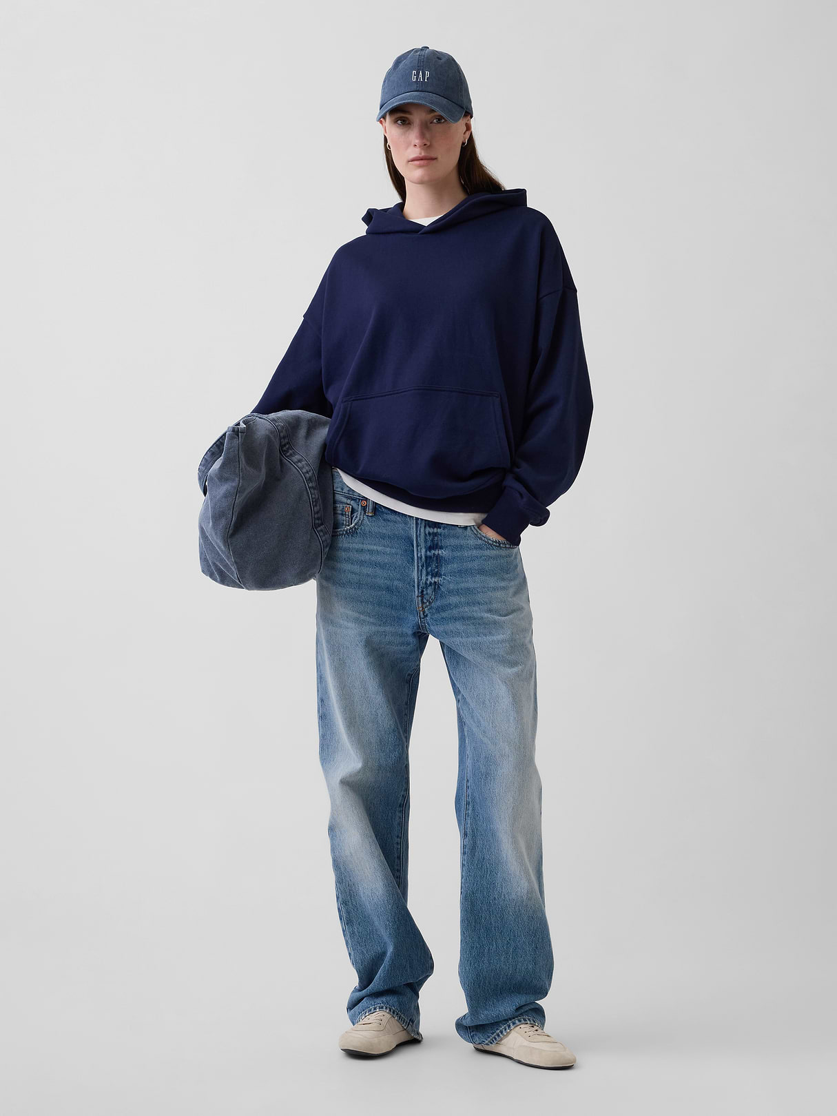 Adult Heavyweight Oversized Hoodie - Navy blue uniform