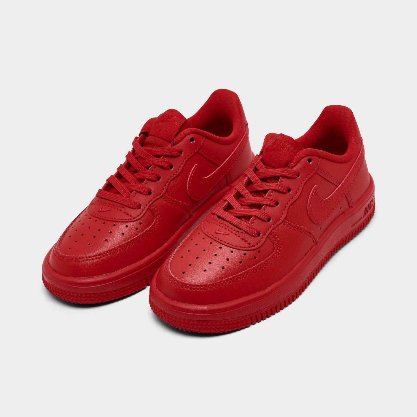 Little Kids' Nike Force 1 Casual Shoes - University Red/University Red/Black