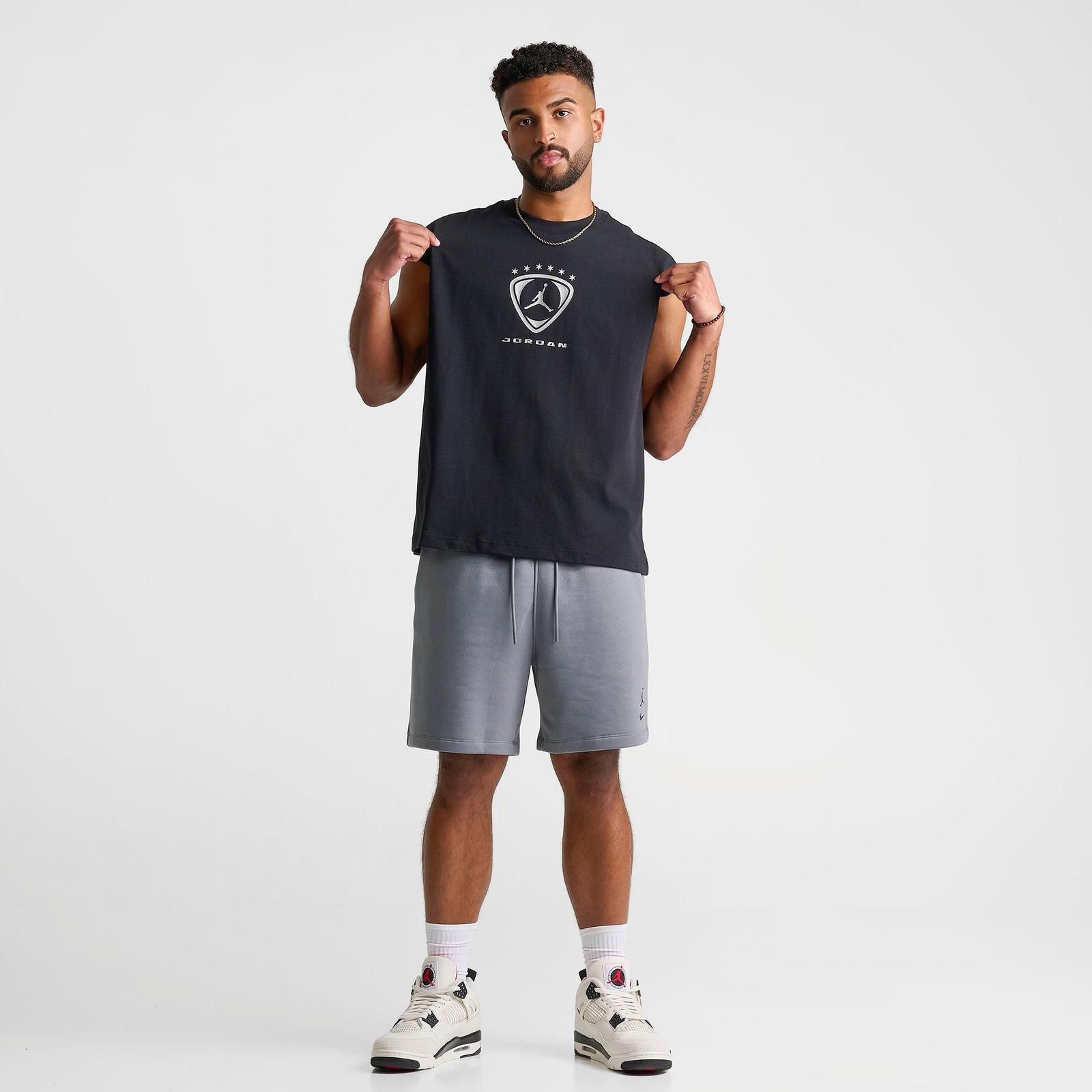 Men's Jordan Brooklyn Sleeveless Top - Black/Metallic Silver