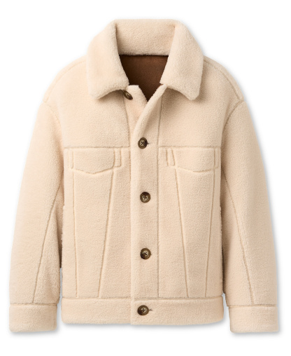 UGG Women's Frankie Collared Neck Reversible Trucker Jacket - Dark Chestnut / Cream