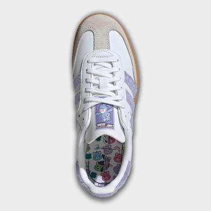 Big Kids' adidas Originals Samba OG Casual Shoes - Part 1 - Light Purple/Cloud White/Blue Dawn - Top view