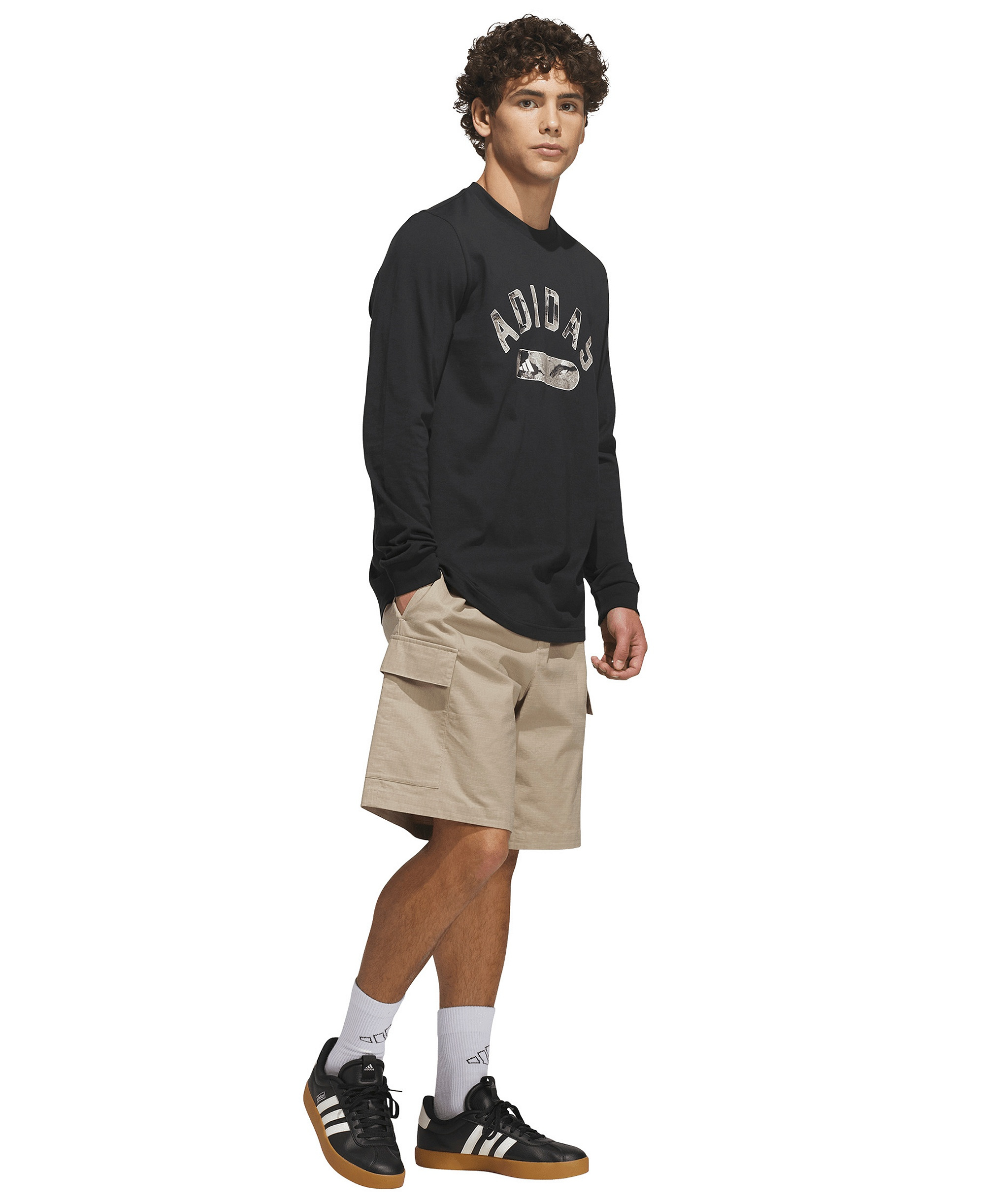 adidas Men's Rock Camo Graphic Crewneck T-Shirt - Black