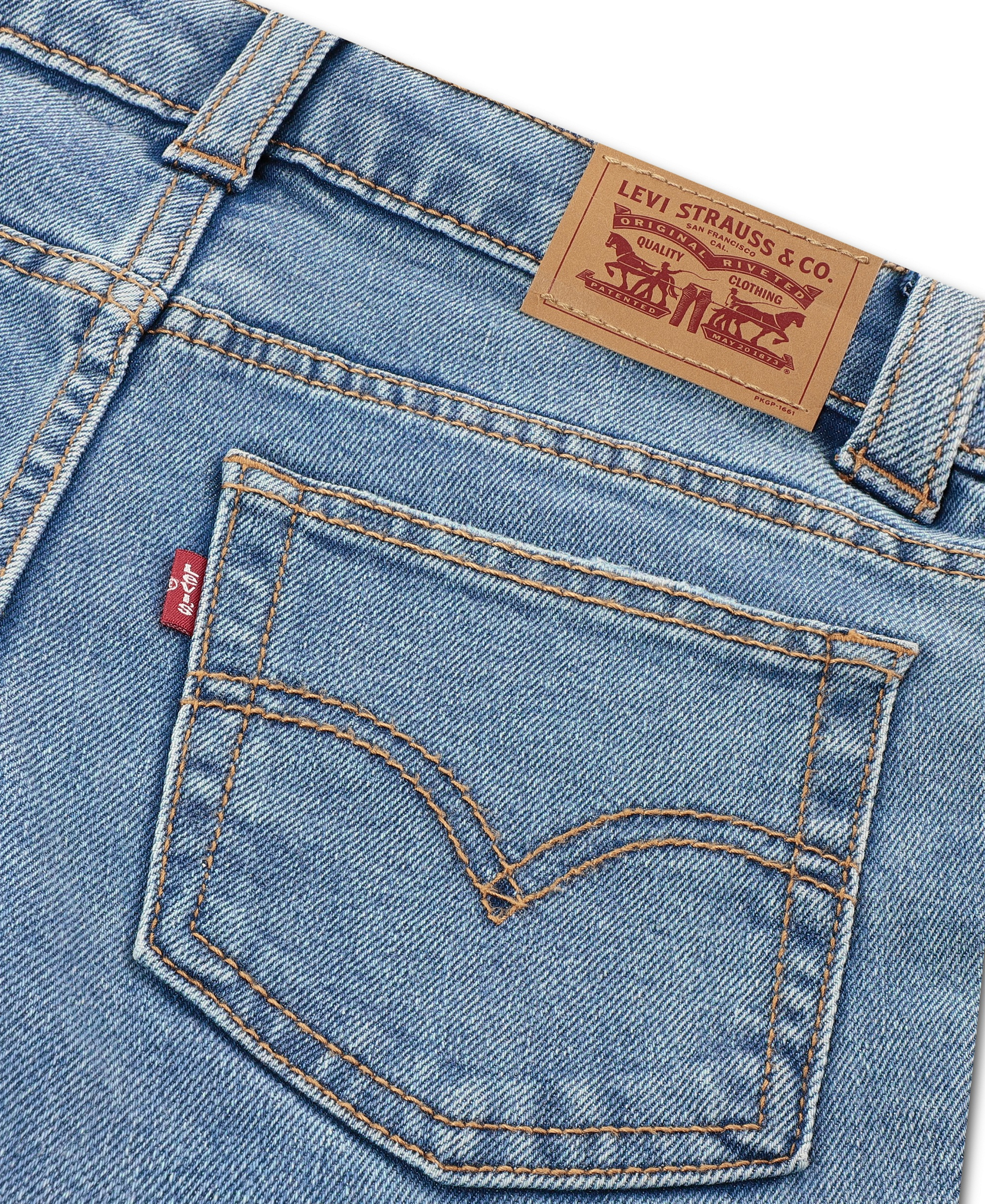 Levi's Girls' 7-16 Lace Up High-Rise Straight Jeans - Good Grades