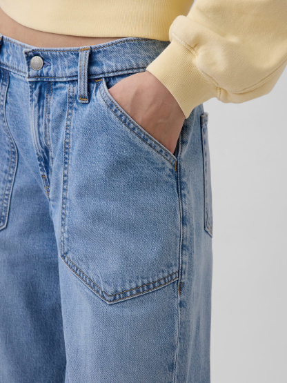 Low Rise '90s Loose Jeans - Medium indigo wash