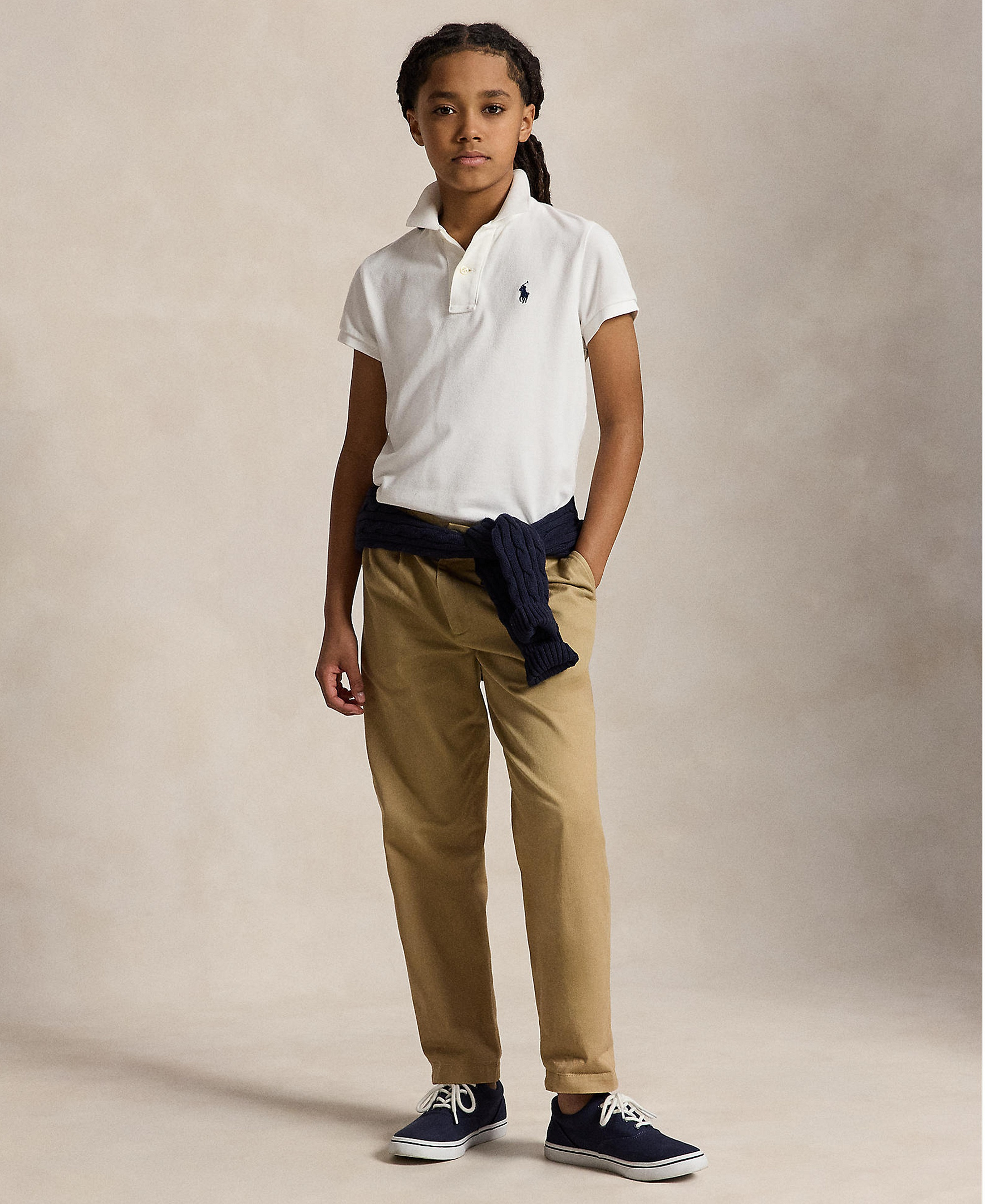 Polo Ralph Lauren 8-20 Boys' Cotton Mesh Logo Polo Shirt - White