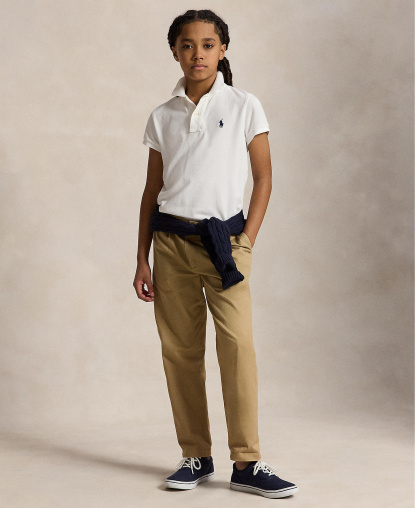 Polo Ralph Lauren 8-20 Boys' Cotton Mesh Logo Polo Shirt - White