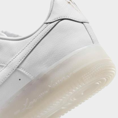 Men's Nithtke NOCTA Air Force 1 Low Casual Shoes - White/Cobalt Tint/Metallic Silver - Detail shot