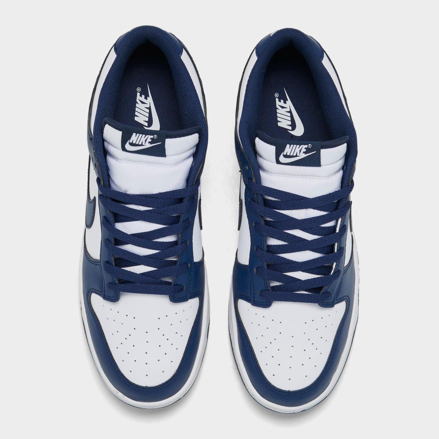 Men's Nithtke Dunk Low Retro Casual Shoes - Part 3 - White/Midnight Navy/White - Top view