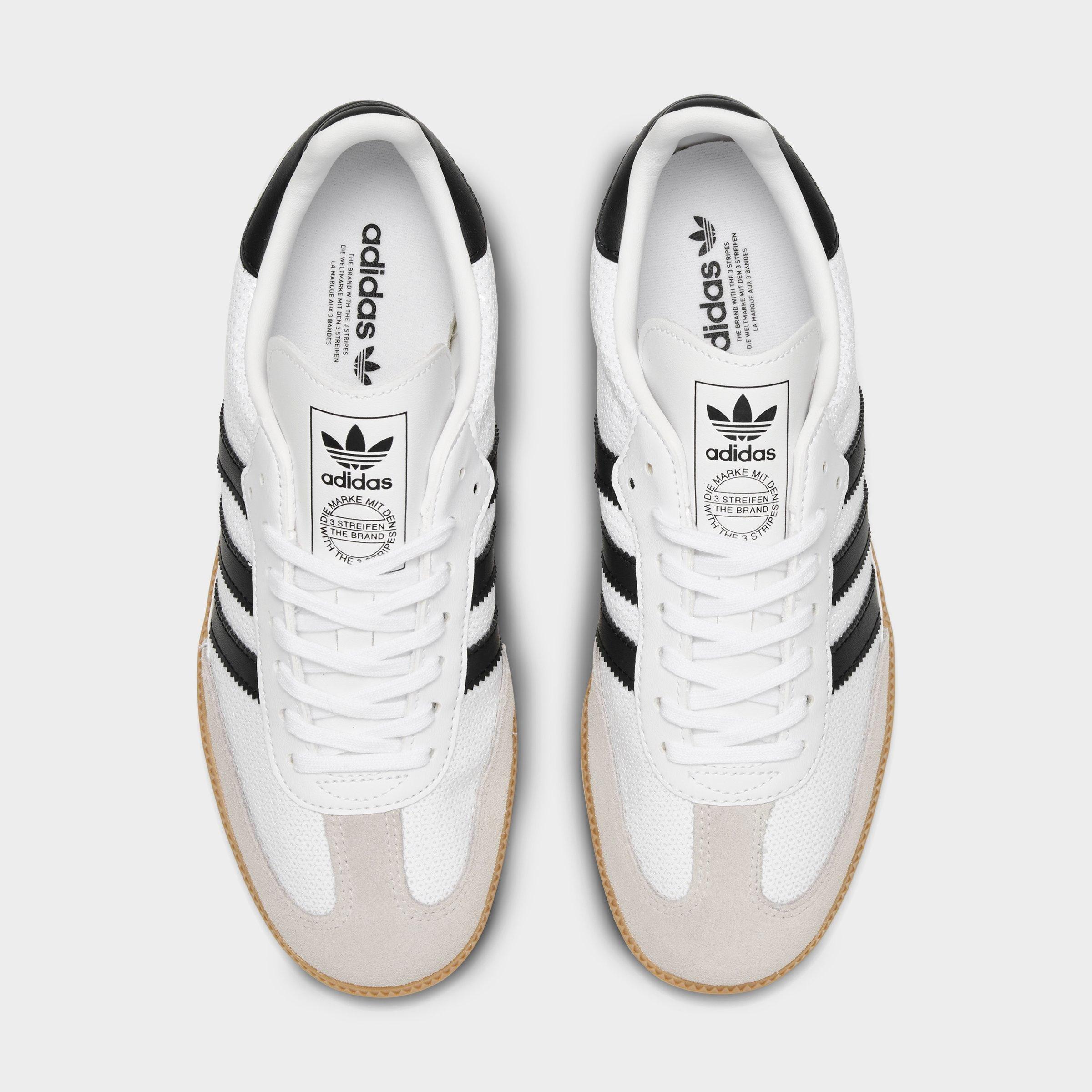 Big Kids' adidas Originals Samba OG Casual Shoes - Part 1 - Footwear White/Core Black/Grey One - Top view