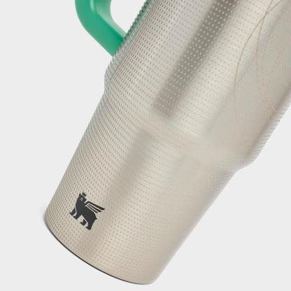 Stanley x Caitlin Clark Quencher ProTour Flip Straw Tumbler (30 oz) - Silver/Green