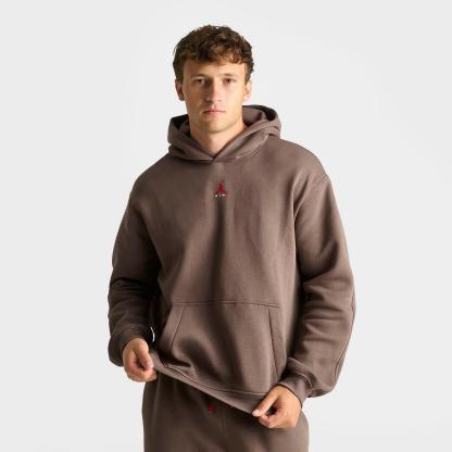 Men's Jordan Brooklyn Statement Pullover Hoodie - Palomino/University Red - view 3