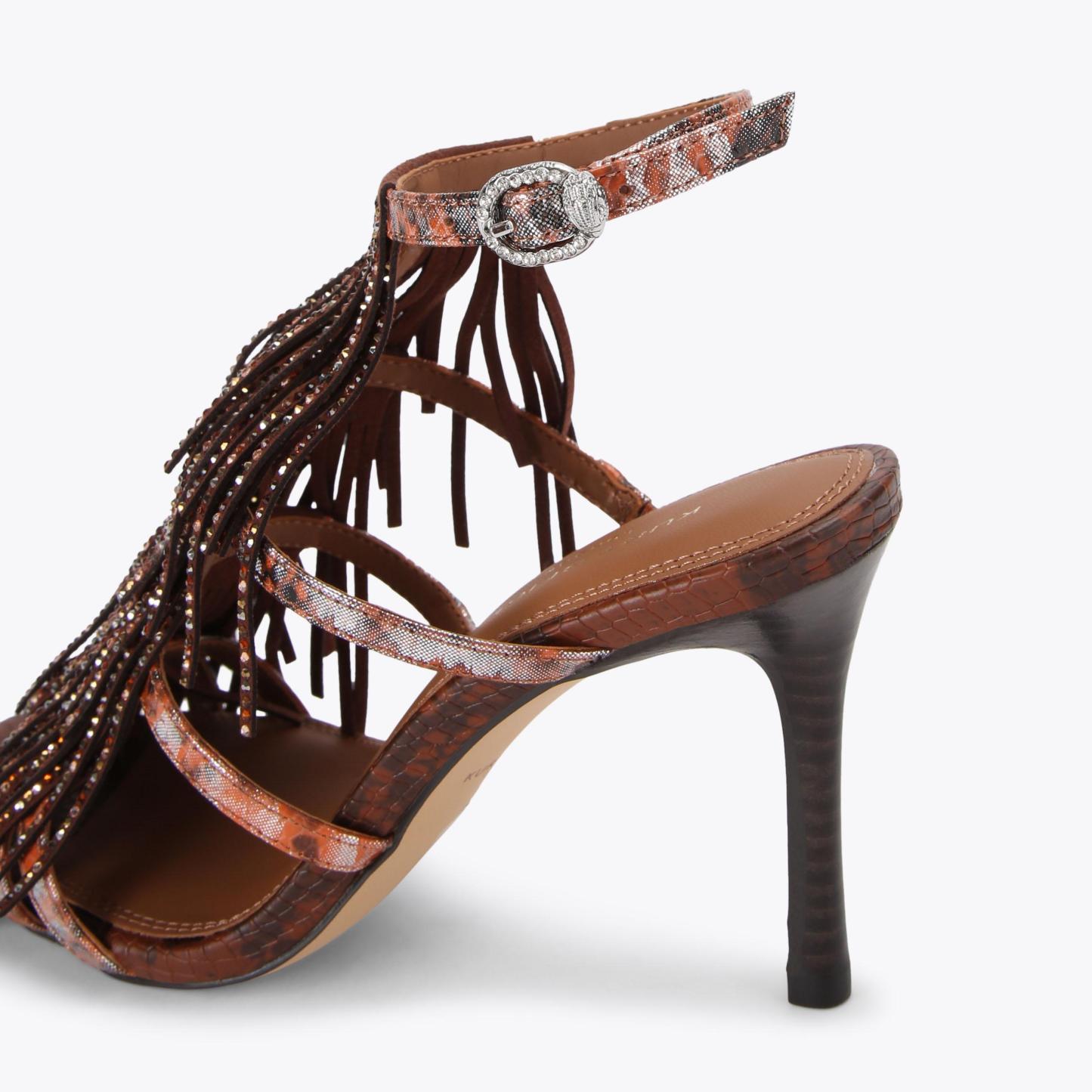 Kurt Geiger London Fringe Sandal 90 - Brown - view 4
