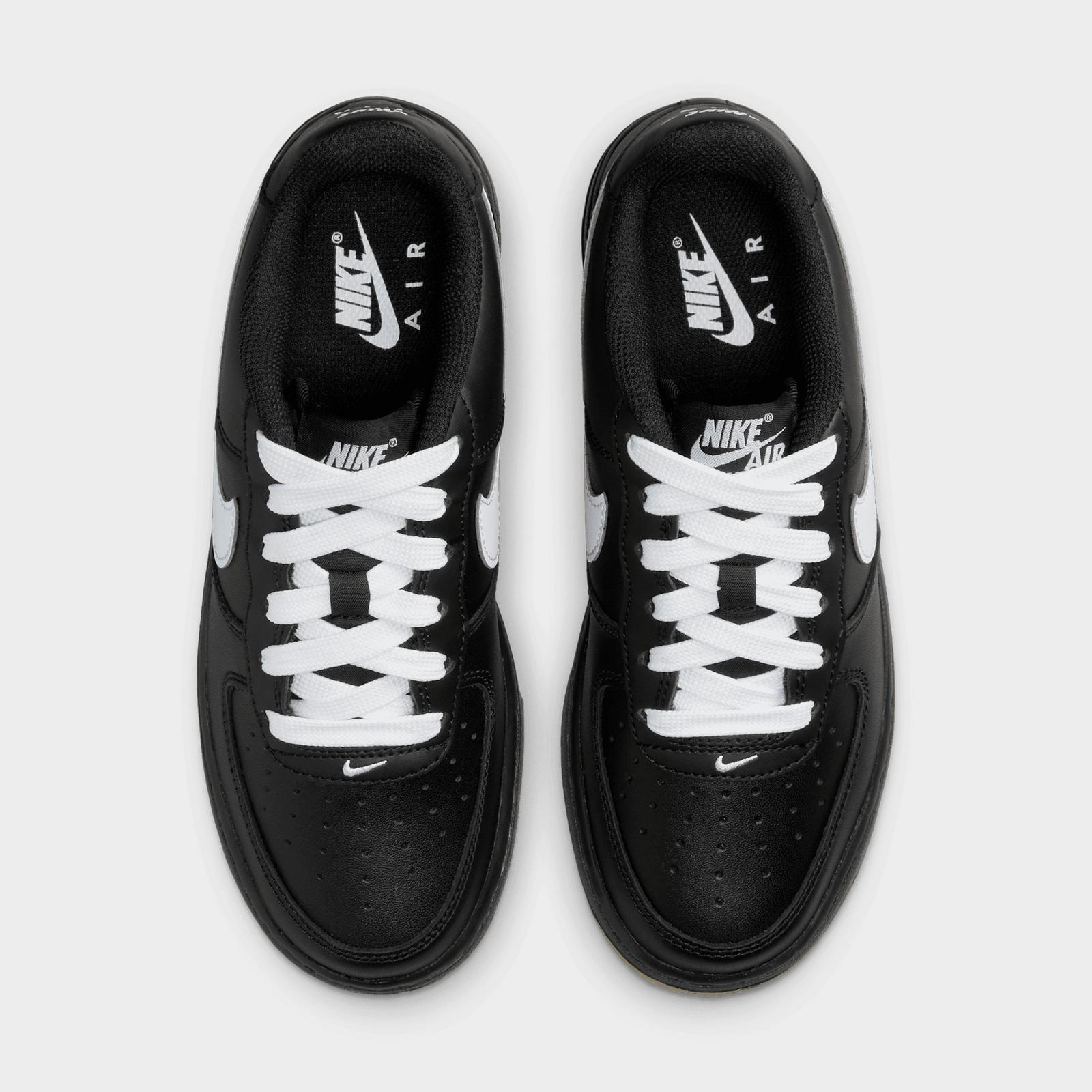 Big Kids' Nike Air Force 1 LV8 Casual Shoes - Black/Gum Light Brown/White