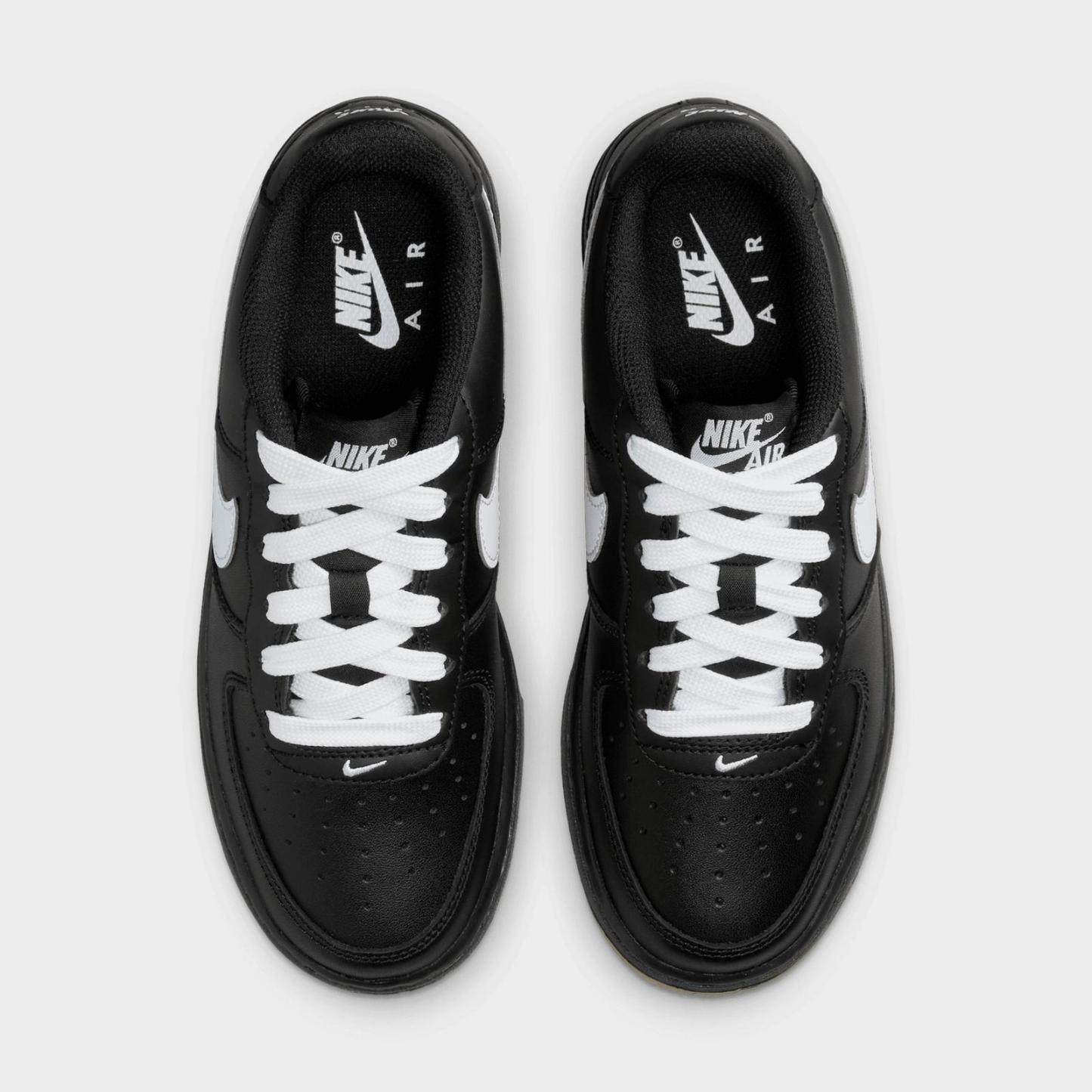 Big Kids' Nike Air Force 1 LV8 Casual Shoes - Black/Gum Light Brown/White