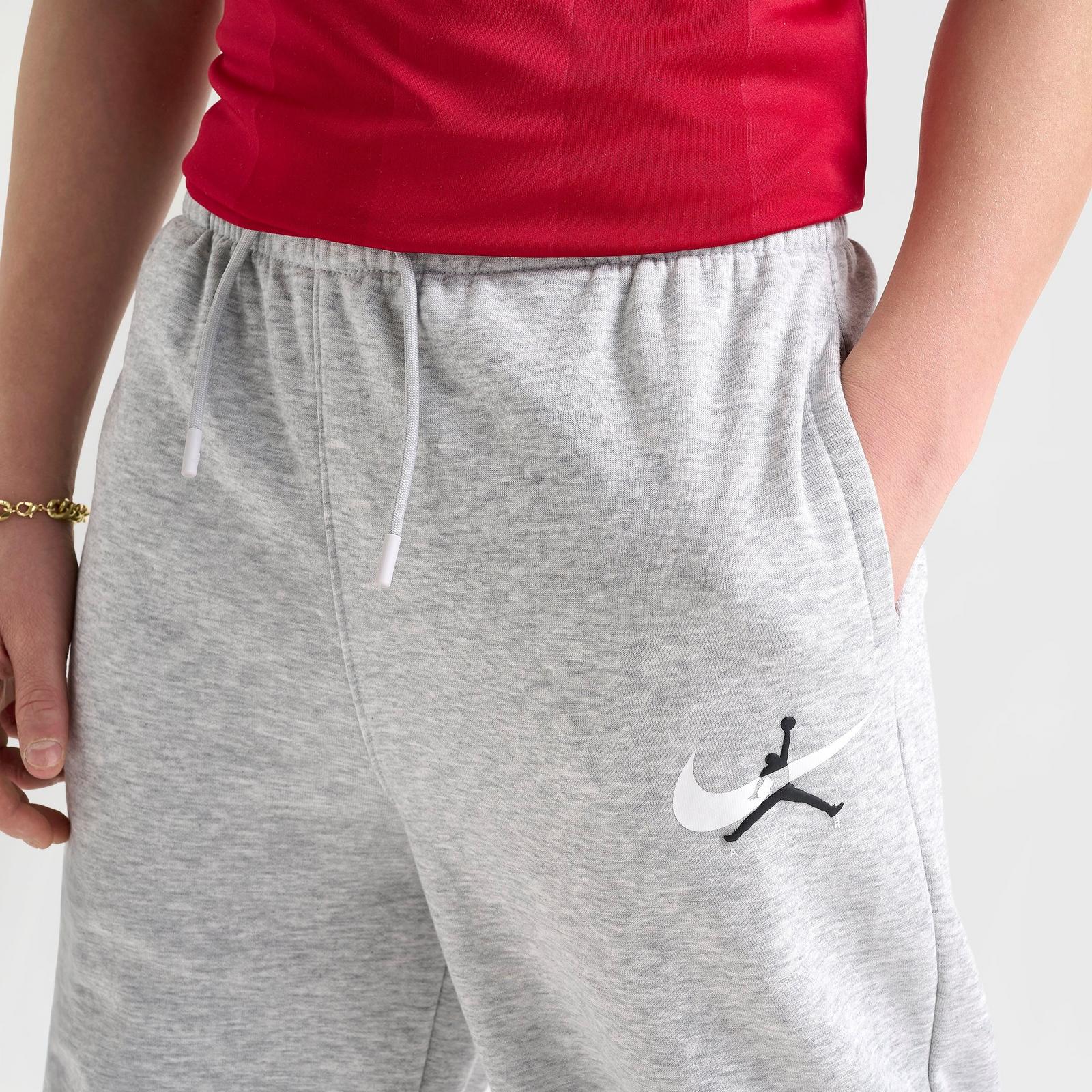 Big Kids' Jordan Swoosh Arch Fleece Sweatpants - Light Grey Heather - view 5