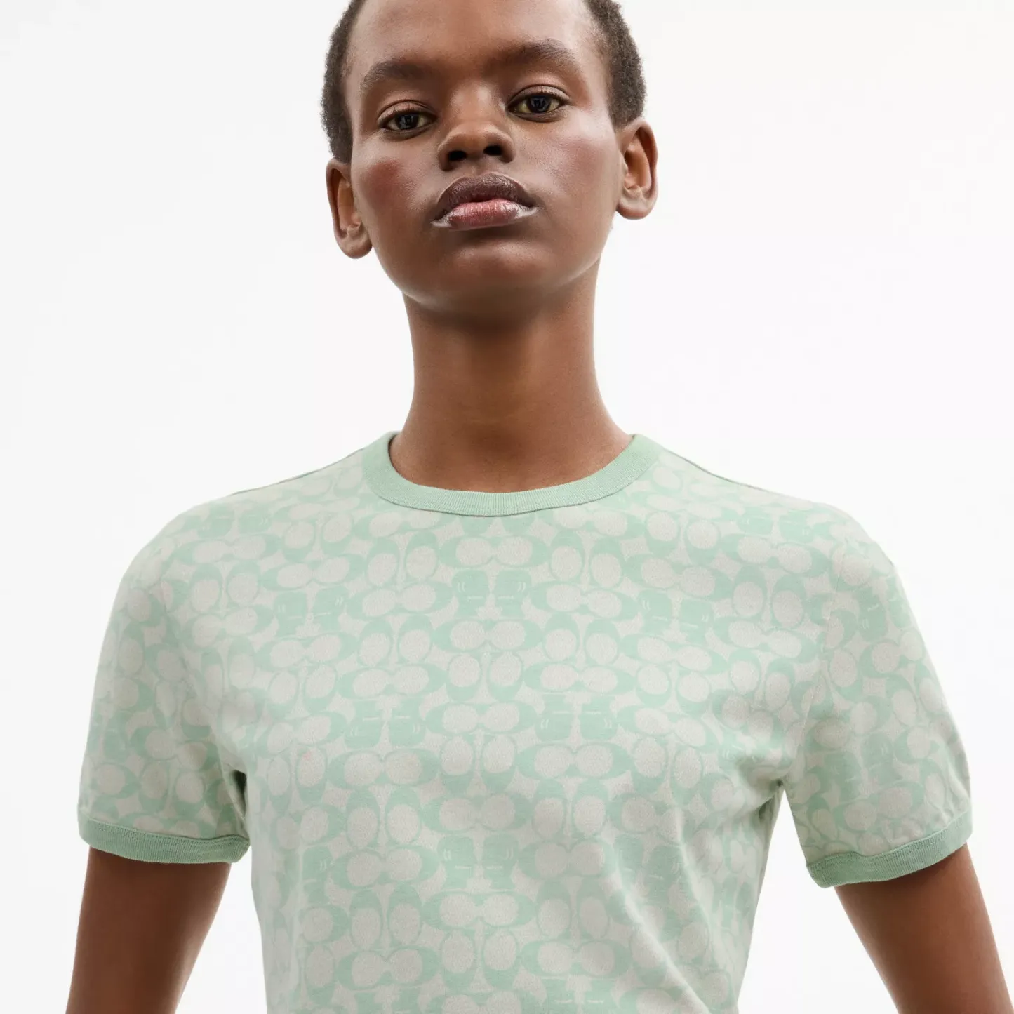 Coach | Brain Dead Signature Ringer T-Shirt - Mint - view 4