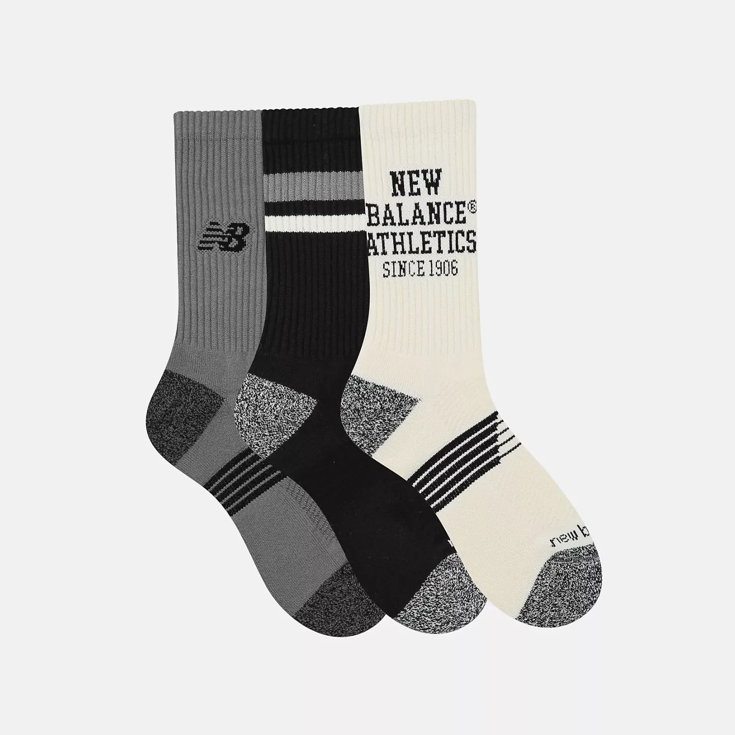 New Balance Active Graphic Crew Socks 3 Pack, LAS35111AS