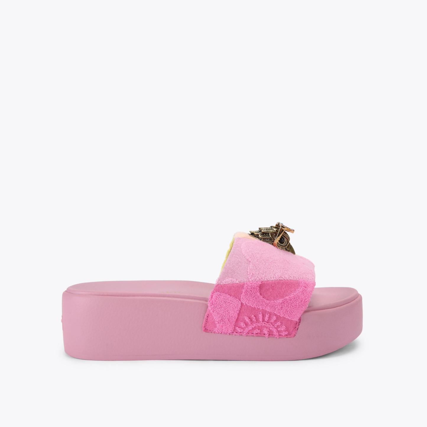 Kurt Geiger London Meena Eagle Platform Slide - Pink