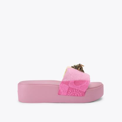 Kurt Geiger London Meena Eagle Platform Slide - Pink