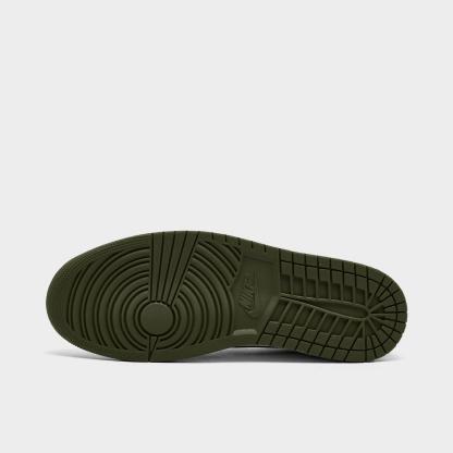 Men's Air Jordan Retro 1 Low OG Casual Shoes - Medium Olive/Black/Summit White/Sail - view 6