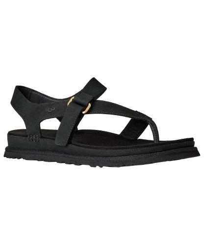 UGG® Women's GoldenGaze Open Toe Flat Sandals - Black