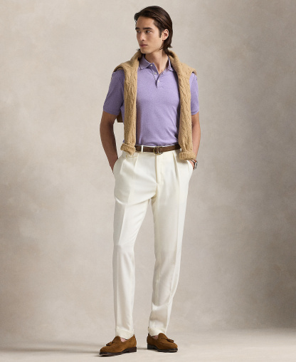 Polo Ralph Lauren Men's Custom Slim Fit Soft Cotton Polo Shirt - Amethyst Heather