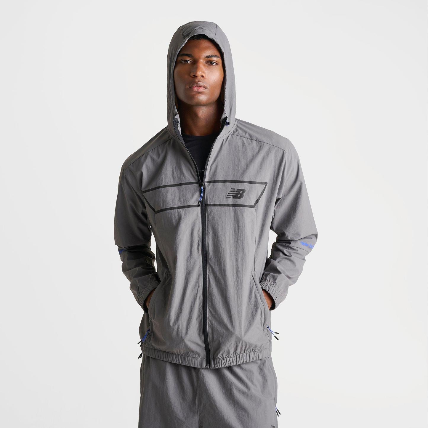 Men's New Balance Vision Pack Full-Zip Jacket - Grey/Black - view 3