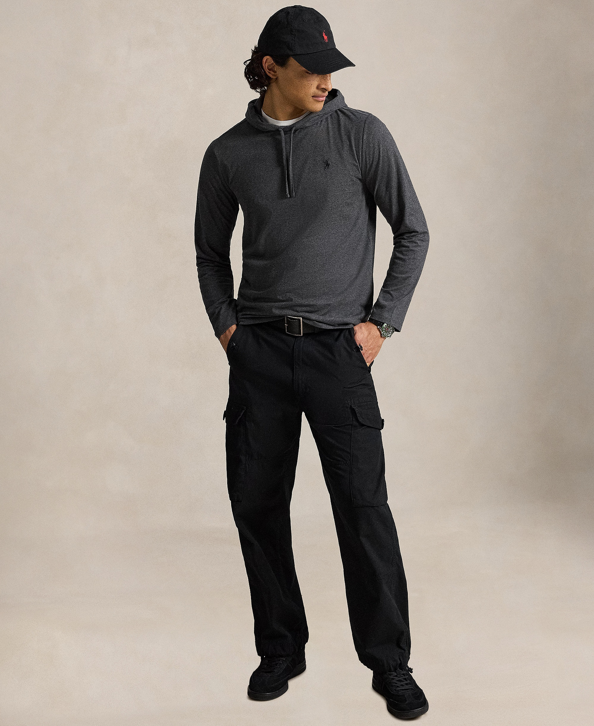 Polo Ralph Lauren Men's Hooded Jersey - Windsor Heather/C9760
