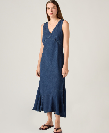 Levi's Premium Women's Brita V-Neck Sleeveless Slip Dress - Dancing Stars
