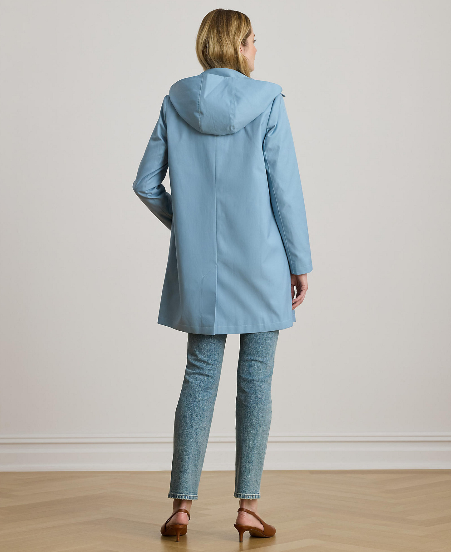 Lauren Ralph Lauren Women's Hooded Raincoat - Blue Note