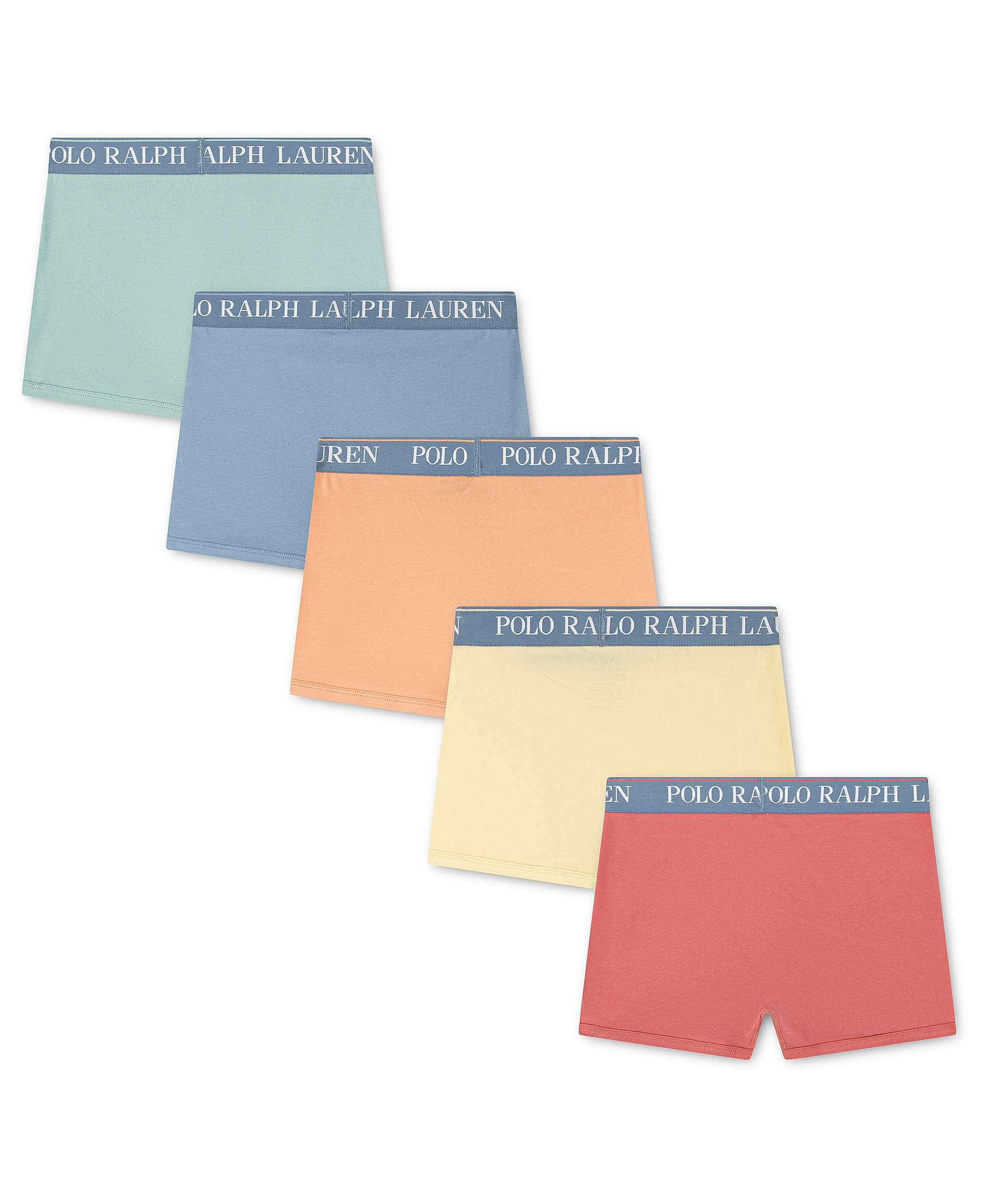 Polo Ralph Lauren Boys' 8-20 Stretch Boxer Briefs, 5-Pack - Polo Celadon