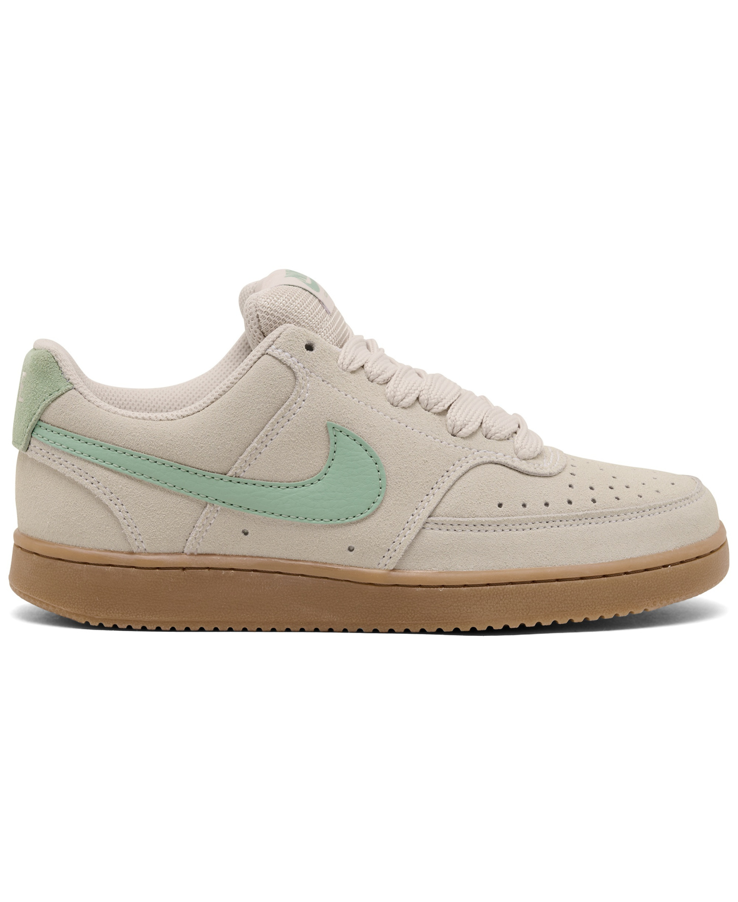 Nike Women's Court Vision Low Casual Sneakers from Finish Line - White, Steam, Gum
