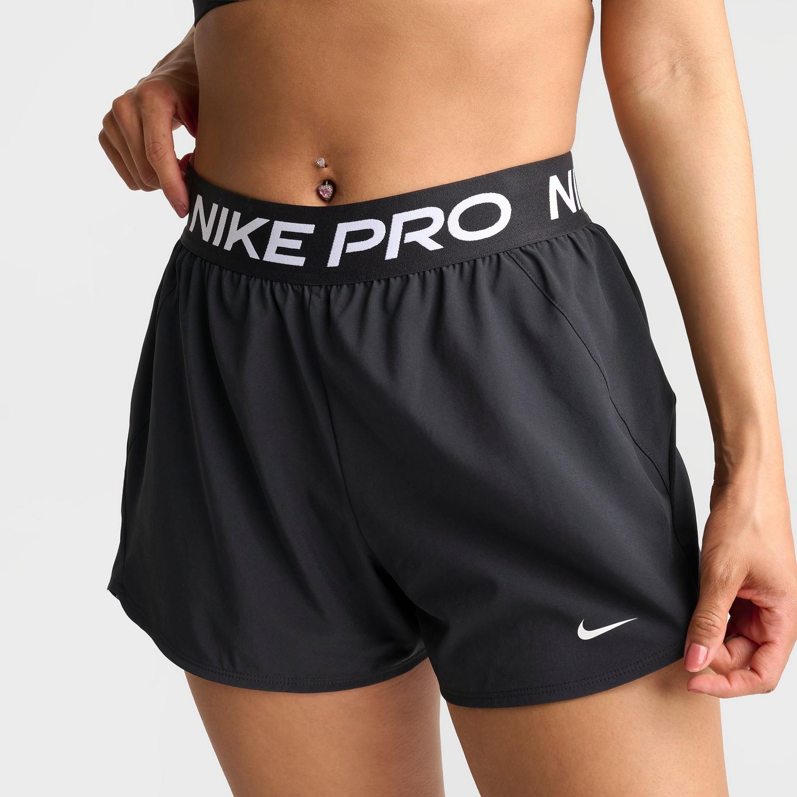 Women's Nike Pro 2-in-1 Shorts - Black/White