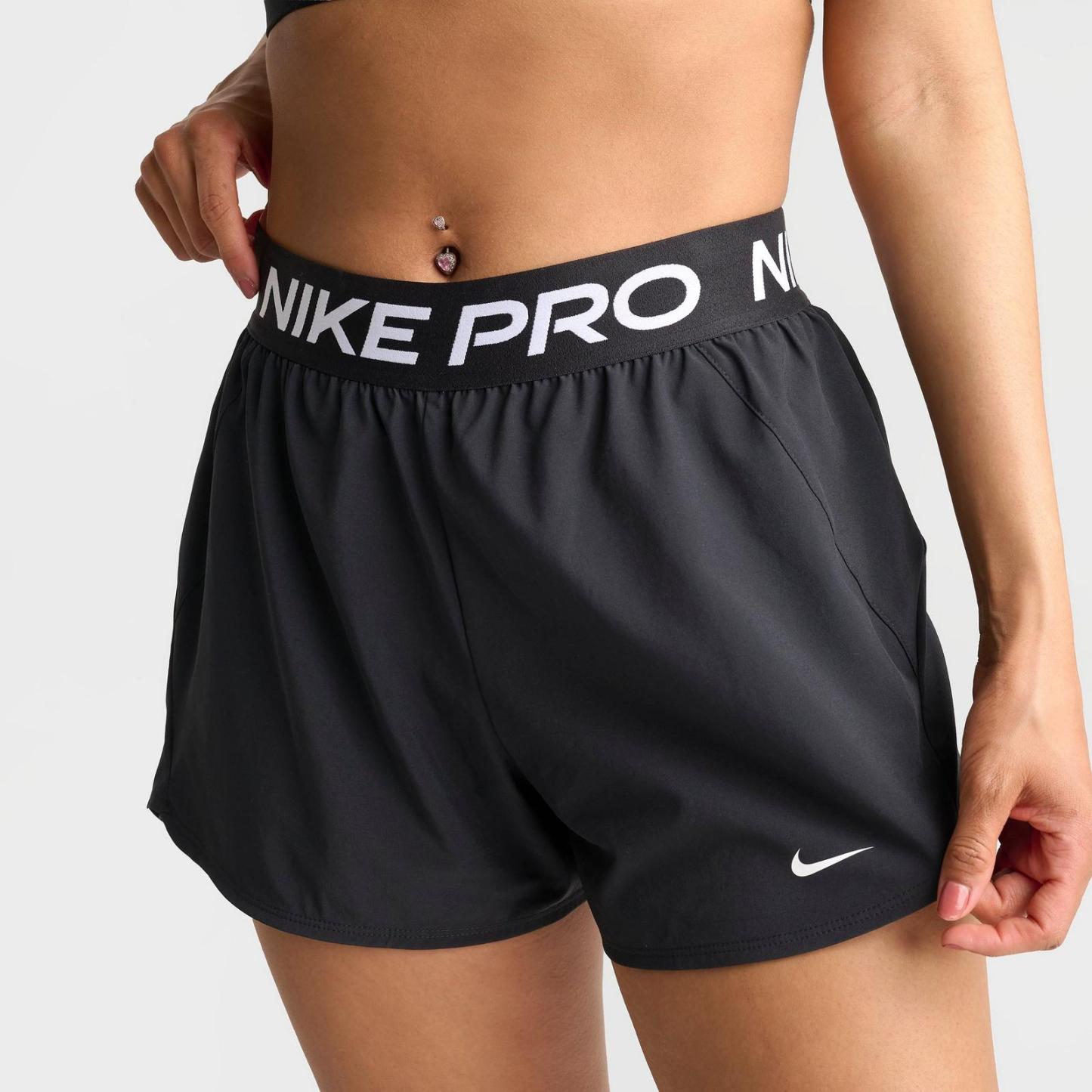 Women's Nike Pro 2-in-1 Shorts - Black/White