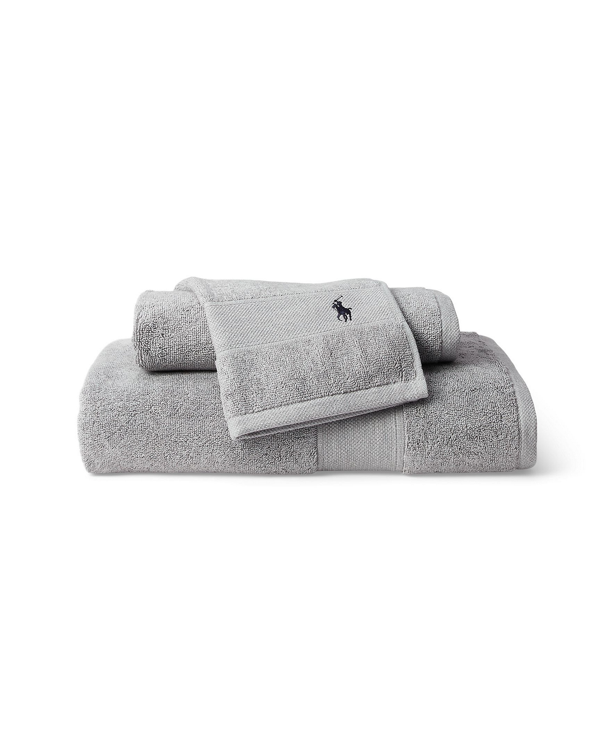Polo Ralph Lauren Polo Player Cotton Bath Towel, 58" x 30" - Andover Heather