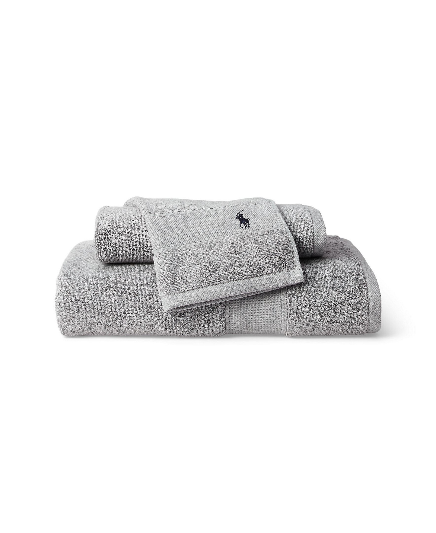 Polo Ralph Lauren Polo Player Cotton Bath Towel, 58" x 30" - Andover Heather