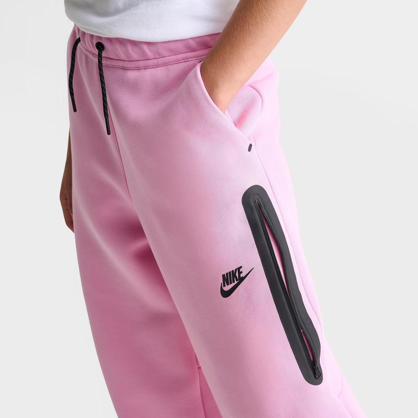 Girls' Big Kids' Nithtke Sportswear Tech Fleece Wide-Leg Pants - Pink Rise