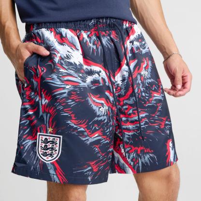 Men's Nike Club England Soccer Flow Shorts - Obsidian/White