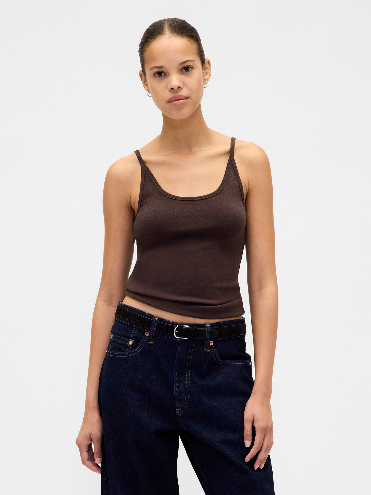 Modern Crop Cami - Terra brown