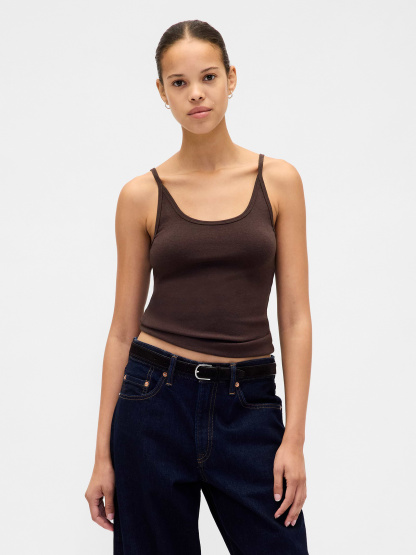 Modern Crop Cami - Terra brown