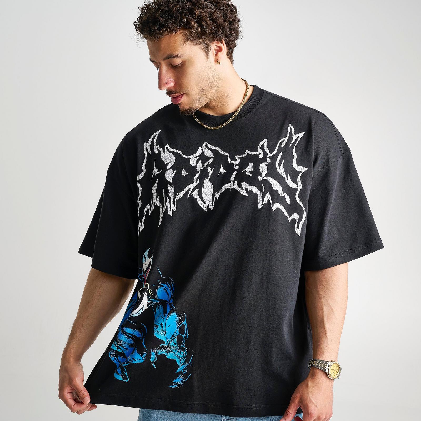Men's adidas x Marvel Venom Graphic T-Shirt - Black - view 5
