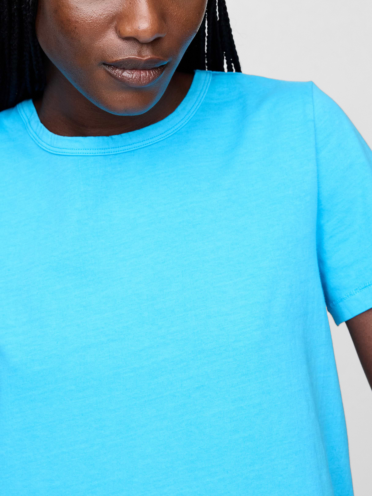 Organic Cotton VintageSoft T-Shirt - True cyan blue