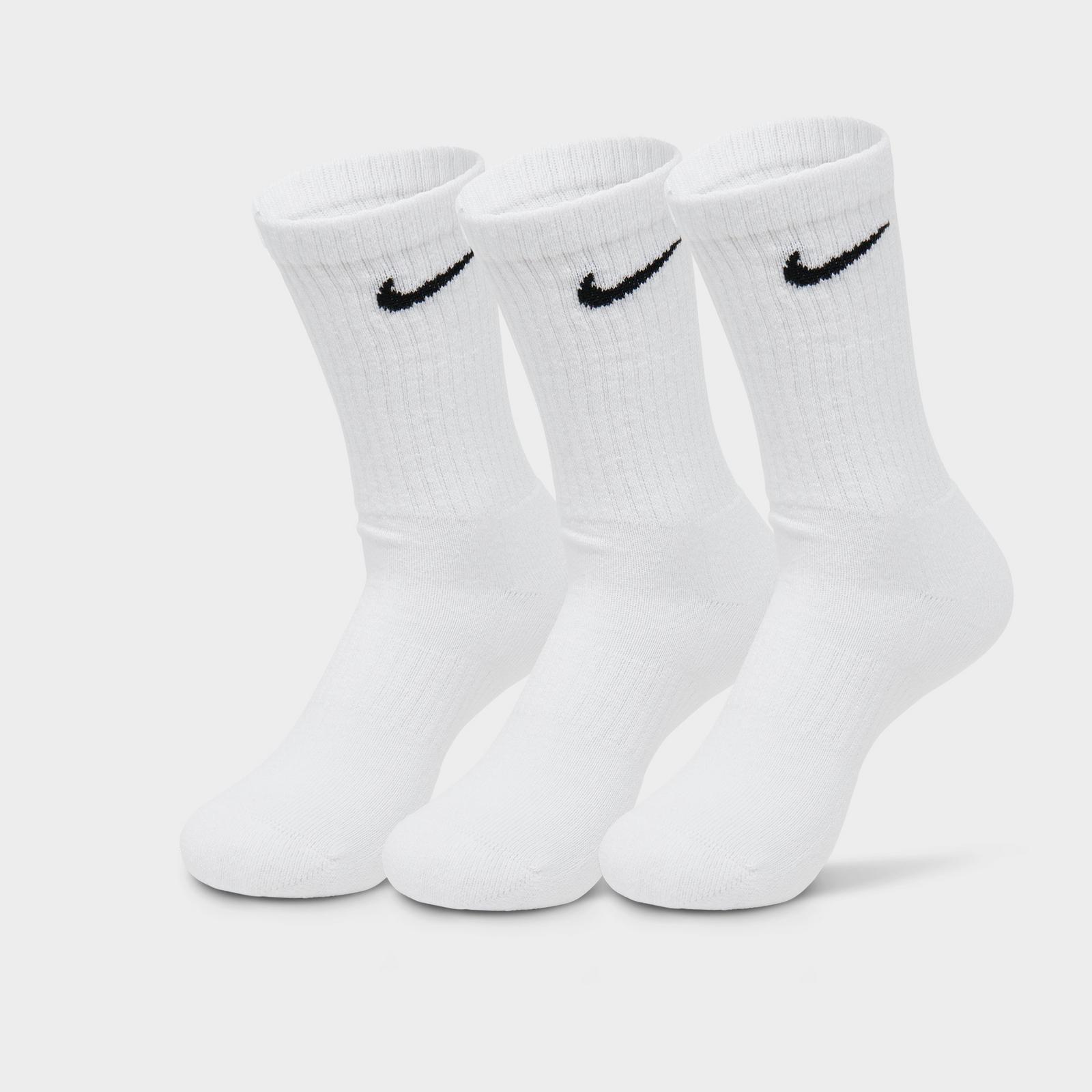 Nike Everyday Cushioned Training Crew Socks (3-Pack) - White/Black (SX7664-100)